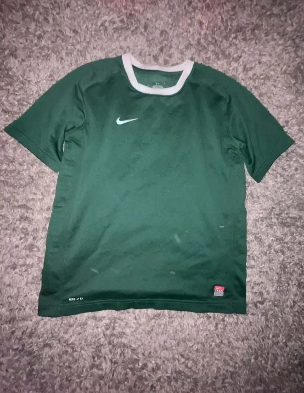 Youth Nike Dri-FIT Team Soccer Practice Jersey Green/White